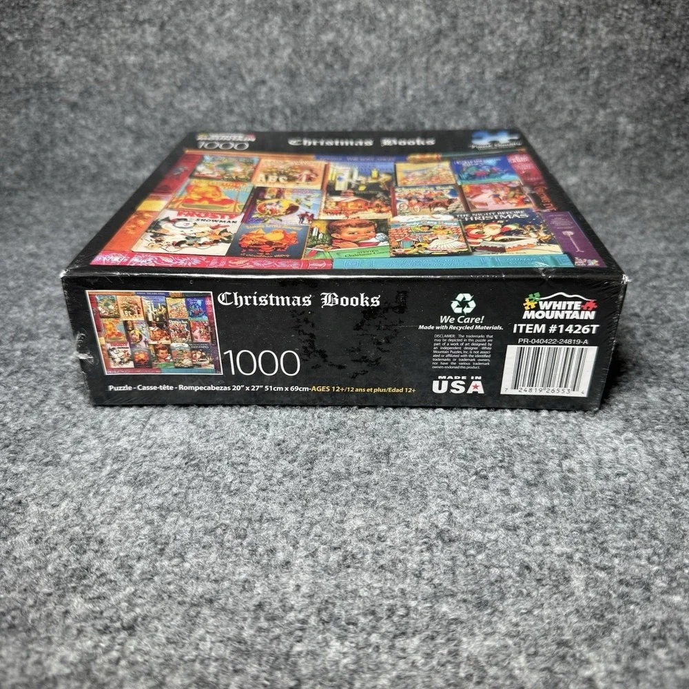 White Mountain 1000‎ Piece Puzzle CHRISTMAS BOOKS, Frosty, Christmas Carol NEW